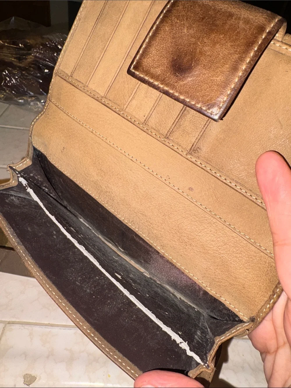 Gucci Bronze Metallic Leather Horsebit Wallet with Brown Stripe